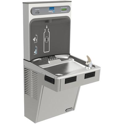 Elkay LMABFDWSLK Wall Mount Drinking Fountain w/ Bottle Filler - Non Refrigerated, Filtered, Gray