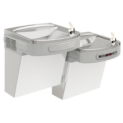 Elkay LZOSTL8SC Wall Mount Bi Level Hands Free Drinking Fountain - Filtered, Refrigerated, Stainless, Silver