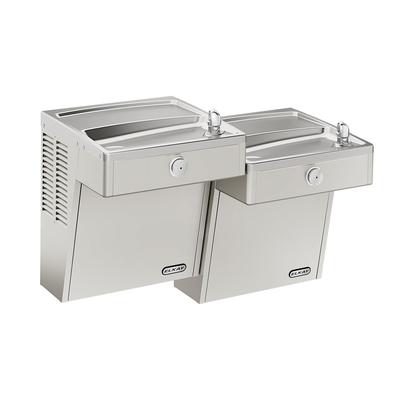 Elkay VRCTLSC8SC Wall Mount Bi Level Drinking Fountain - Non Filtered, Refrigerated, Stainless, Silver