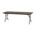 Royal Industries CORBT3096 96" Rectangular Folding Banquet Table w/ Walnut Melamine Top, 29"H