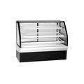 Federal ECGD77 77" Full Service Bakery Case w/ Curved Glass - (4) Levels, 120v, 3 Adjustable Shelves, Black