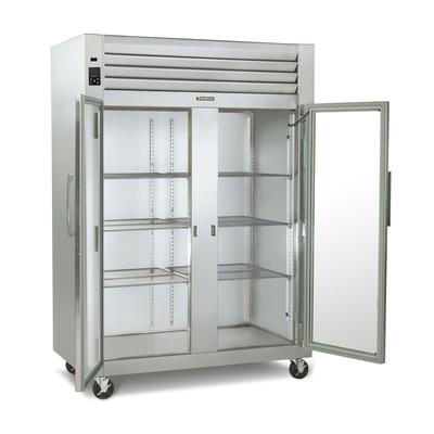 Traulsen RHT226WUT-FHG 58" 2 Section Reach In Refrigerator, 2 Left/Right Hinge Glass Doors, 115v, Silver