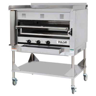 Vulcan VST4B NG 45" Chophouse Broiler w/ Over-Fired Deck, Griddle Plate, Natural Gas, Griddle Top, Stainless Steel, Gas Type: NG