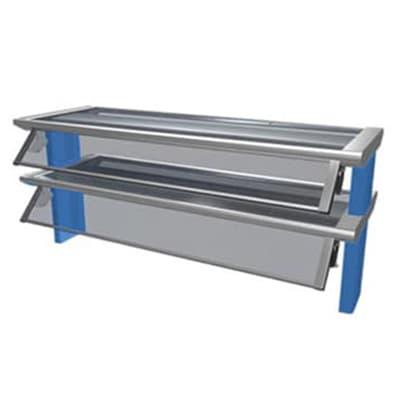Duke TS580-88-1SN 87 5/8" Sneeze Guard, 1 Sided Self Service Style w/ Acrylic End Guards, Self-Service Style, 1-Sided