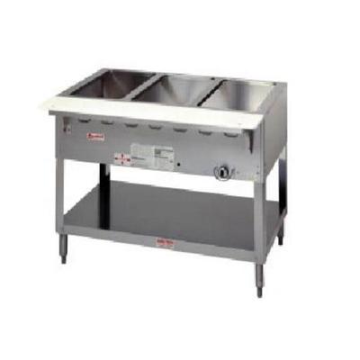 Duke WB305 NG 72 3/8" Hot Food Table w/ (5) Wells & Cutting Board, Natural Gas, Silver, Gas Type: NG