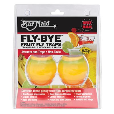 Bar Maid FLY-BYE Fly-Bye Fruit Fly Trap, Non-Toxic, Orange