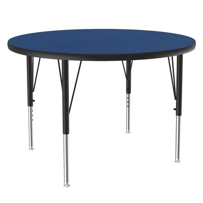 Correll A36-RND-37-09-09 36" Round Table w/ 1 1/4" High Pressure Top, Blue