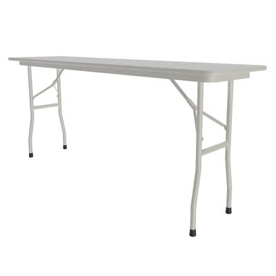 Correll CF1860M-15 60" Rectangular Folding Table w/ Gray Granite Melamine Top, 29"H