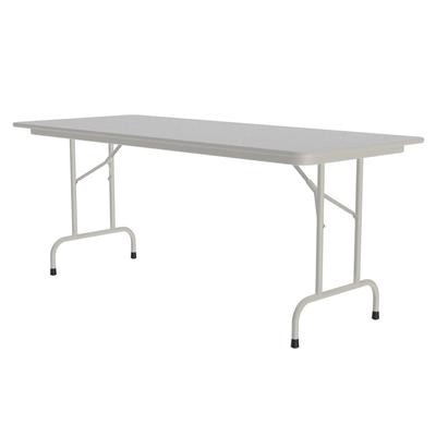 Correll CF3060M 15 60" Rectangular Folding Table w/ Gray Granite Melamine Top, 29"H