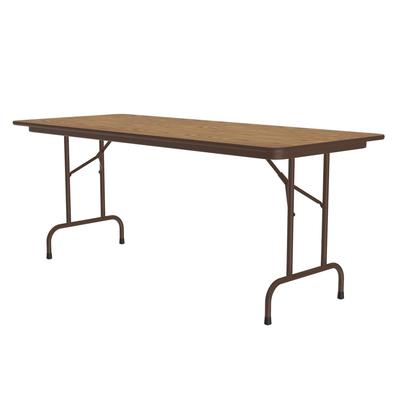 Correll CF3072PX06 72" Rectangular Folding Table w/ Medium Oak Top, 29"H, Brown