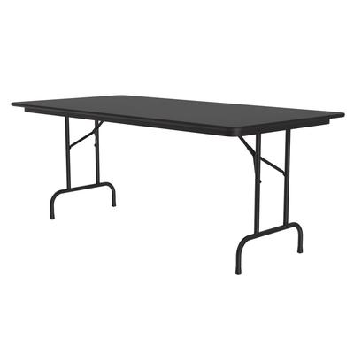 Correll CF3696PX07 96" Rectangular Folding Table w/ Black Granite Top, 29"H