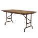 Correll CFA2448M 06 48" Rectangular Folding Table w/ Medium Oak Melamine Top, 32"H, Brown