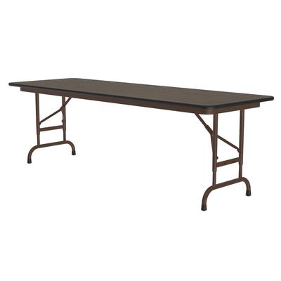Correll CFA2460PX 01 60" Rectangular Folding Table w/ Walnut Top, 32"H, Black