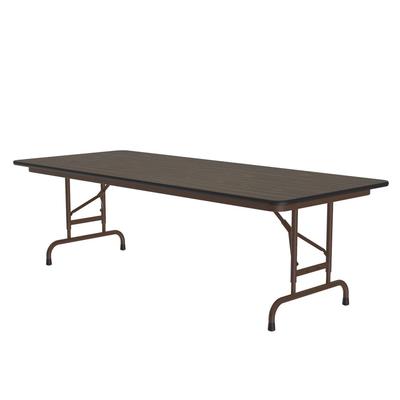 Correll CFA3060M-01 60" Rectangular Folding Table w/ Walnut Melamine Top, 32"H