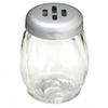 Tablecraft 260SLCH 6 oz Swirl Glass Shaker w/ Slotted Plastic Top, Chrome Plate, Chrome-plated Top, Clear