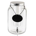 Tablecraft BDG3000 2 Gallon Mason Jar Round Glass Beverage Dispenser w/ Infuser - Clear