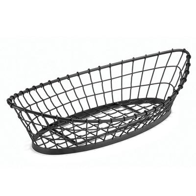 Tablecraft GMT2412 Round Grand Master Transformer Basket, 24 L x 12 W x 6"H, Black Metal