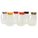 Tablecraft PP64A 64 oz Option Round Dripcut Server Kit w/ (6) Colors - Polypropylene, Clear, Semi-transparent