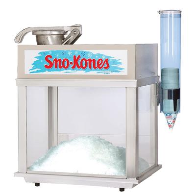 Gold Medal 1002-00-000 Deluxe Sno-Konette Ice Shaver Snow Cone Machine w/ 500 lb/hr Capacity, Stainless Steel, 120 V