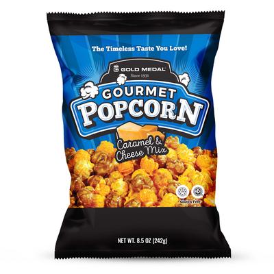 Gold Medal 3739 (15) 8.5 oz Bagged Caramel & Cheddar Cheese Popcorn Mix