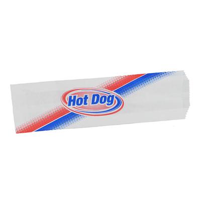 Gold Medal 5446 12" King Size Disposable Hot Dog Bags, Dry Wax, 1, 000/Case, White