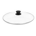 Lodge GL12 12 1/8" Round Tempered Glass Lid w/ Silicone Knob, For 12" Cookware, Clear