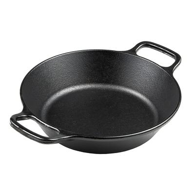 Lodge L5RPL3 8 1/4" Round Seasoned Cast Iron Skillet w/ Handles, Dual Handles, Black