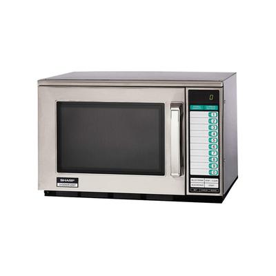 Sharp R22GTF 1200w Commercial Microwave with Touch Pad, 120v, w/ Touchpad Controls, 120 V, 1200 W, Stainless Steel