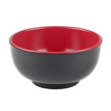 GET B-125-F Fuji 1 1/5 qt Round Melamine Rice Bowl, Red/Black, 1.2-qt. Bowl, Dishwasher Safe