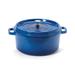 GET CA-006-CB/BK/CC Heiss 6 1/2 qt Ceramic Coated Aluminum Dutch Oven, Cobalt Blue