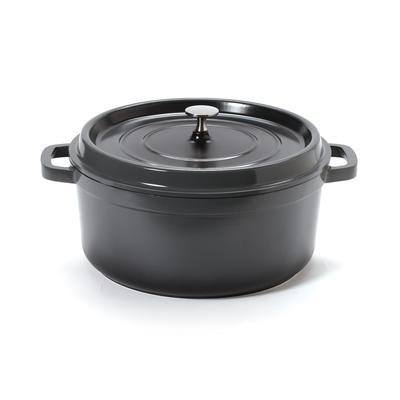 GET CA-006-GR/BK/CC 6 1/2 qt Ceramic Coated Aluminum Dutch Oven, Gray