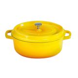 GET CA-009-Y/BK/CC 3 1/2 qt Ceramic Coated Aluminum Dutch Oven, Yellow