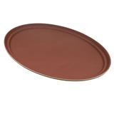 GET NS-2500-BR Oval Serving Tray, 25" x 20", Melamine, Brown