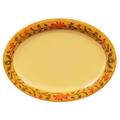 GET OP-120-VN 12" x 9" Oval Venetian Platter - Melamine, Yellow