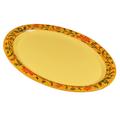 GET OP-135-VN 13 1/2" x 10 1/4" Oval Venetian Platter - Melamine, Yellow