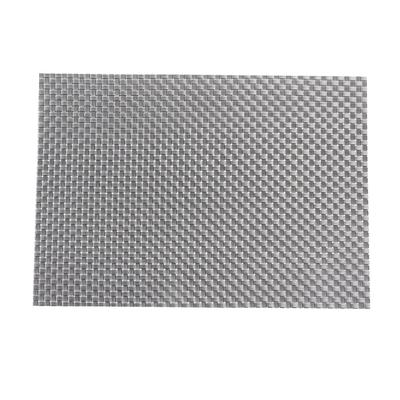 Risch GA-9001 Rectangular Woven Vinyl Placemat - 16" x 12", Iron Gray