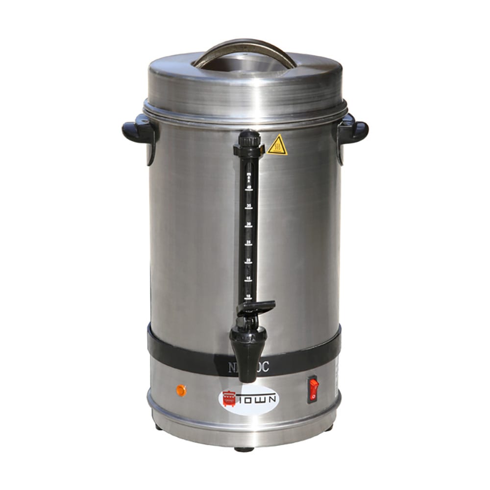 Town 39115 3 1/10 gal Low Volume Brewer Coffee Urn w/ 1 Tank, 120v, Stainless Steel, Water Level Indicator