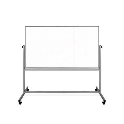 Luxor MB7240LB 72" x 40" Mobile Double Sided Whiteboard w/ Ghost Grid - 69"H, Aluminum Frame