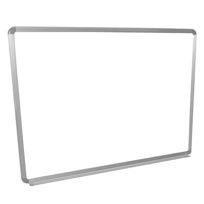 Luxor WB4836W 48x36" Painted Steel Magnetic White Board w/ Aluminum Frame & Tray, Silver