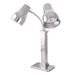 Spring USA 2792-6E 2 Bulb Heat Lamp w/ Adjustable Arm - Stainless Steel, 110-120v, Silver