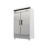 Migali C-2RB-35-HC 39 1/2" 2 Section Reach In Refrigerator, (2) Left/Right Hinge Solid Doors, 115v, Silver