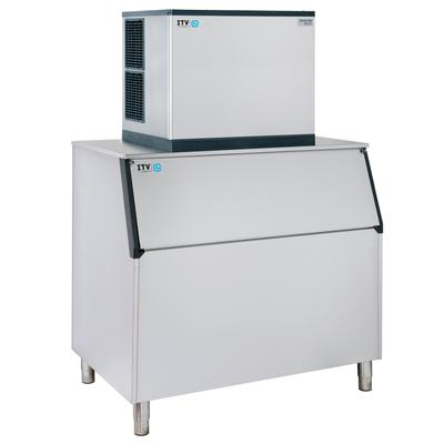 ITV Ice Makers SPIKAMS1000/S-1050 W2F (18403/19531) 974 lb Spika Full/Half Cube Commercial Ice Machine w/ Bin - 1048 lb Storage, Water Cooled, 208-230v, 974 lb Production Capacity, Stainless Steel