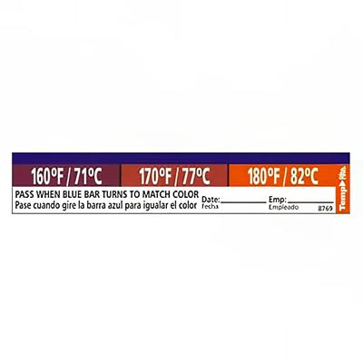 Taylor 8769 Adhesive Dishwasher Temperature Labels, 160, 170 & 180 F Degrees