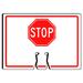 Accuform Signs FBC738 Warning Sign for Traffic Cone - "STOP", 10" x 14", Plastic, Red/White