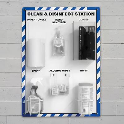 Accuform Signs PRF303 Wall Mount Clean & Disinfect Station - 27