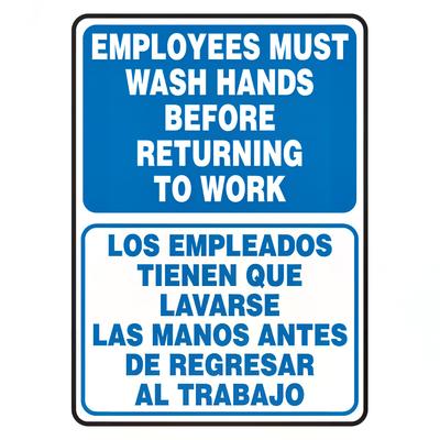 Accuform Signs SBMRST579VA Bilingual Hand Washing Sign - 14
