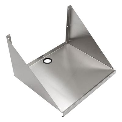 John Boos BMS2024 Solid Wall Mounted Microwave Shelf, 24"W x 20"D, Stainless Steel