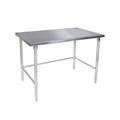 John Boos ST4-30108SBK 108" 14 ga Work Table w/ Open Base & 300 Series Stainless Flat Top, Stainless Steel