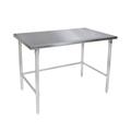 John Boos ST4-3048GBK 48" 14 ga Work Table w/ Open Base & 300 Series Stainless Flat Top, Stainless Steel