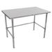 John Boos ST6-3048GBK 48" 16 ga Work Table w/ Open Base & 300 Series Stainless Flat Top, Stainless Steel Top